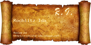 Rochlitz Ida névjegykártya